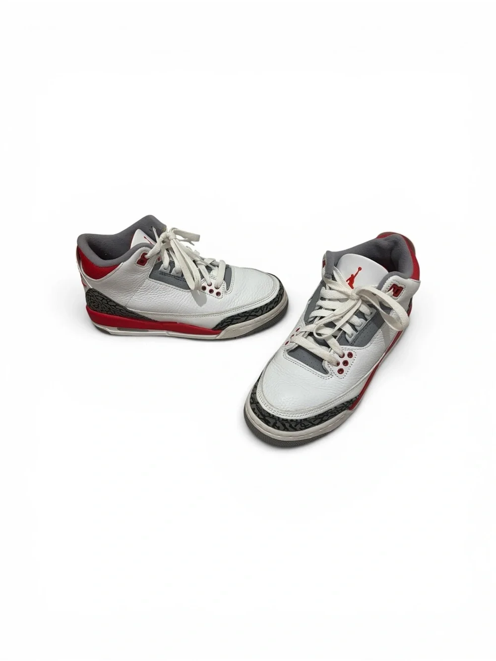 Jordan White/Red/Gray Retro Basketball Sneakers